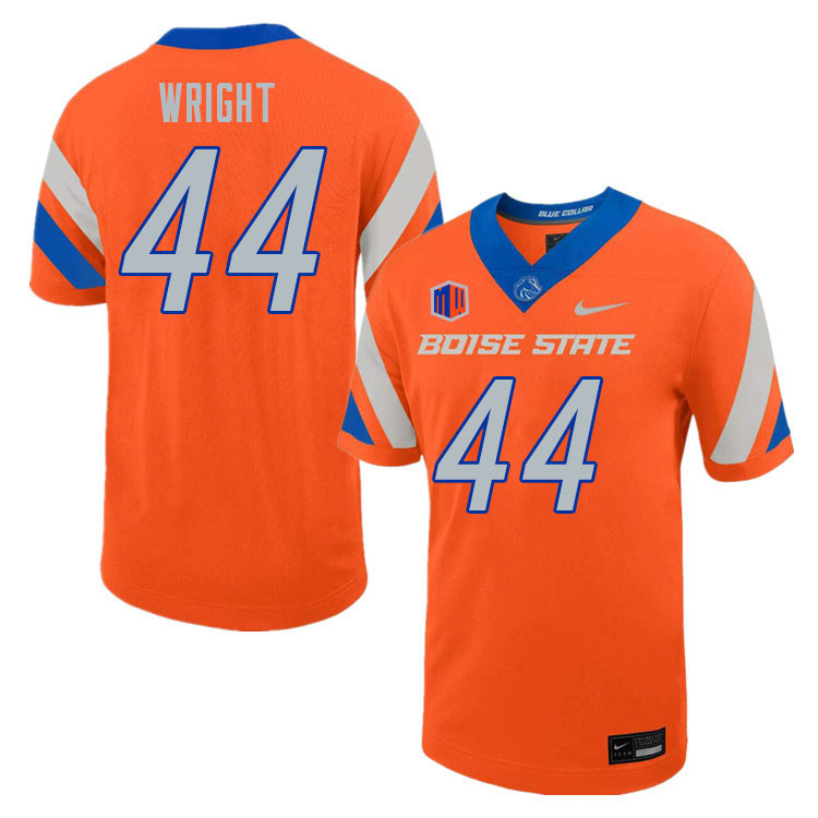 Men-Youth #44 Kivon Wright Boise State Broncos College Football Jerseys Stitched-Orange